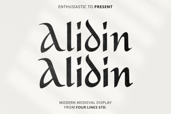 Alidin Typeface for Modern Medieval Branding