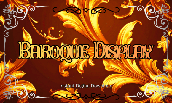 Baroque Display Font for Elegant Handmade Designs