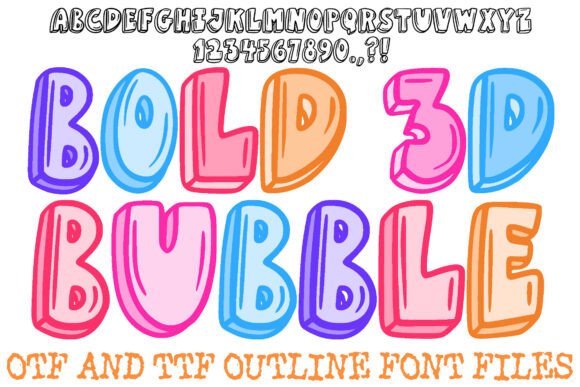Bold 3d Bubble Typeface for Playful Branding