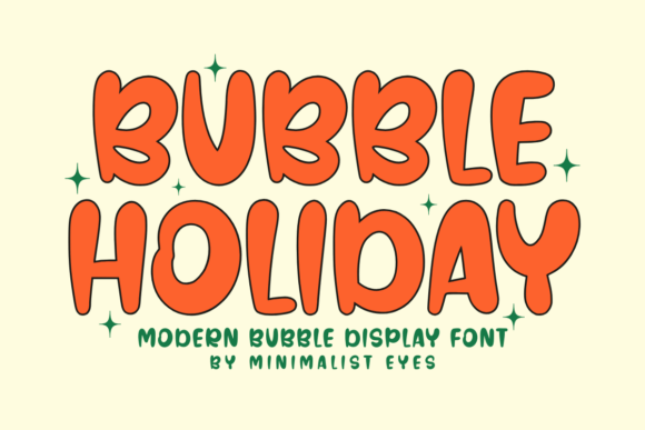 Bubble Holiday Font for Retro Campaigns
