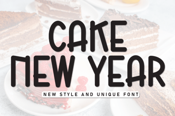Cake New Year: A Bold Display Font for Modern Branding