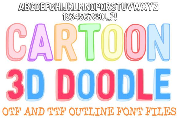 Cartoon 3d Doodle Font Review for Makers