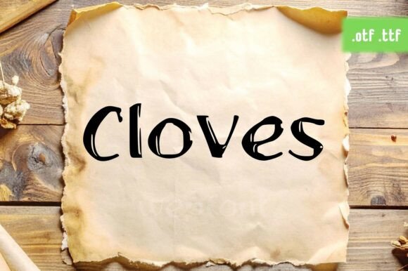 Cloves: A Warm Handwritten Display Font for Editorial Design