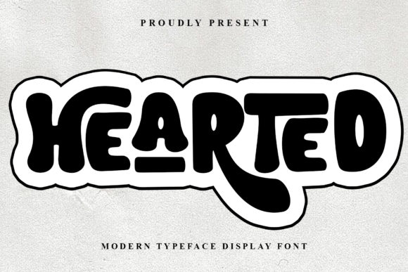 Hearted Font for Retro Craft Designs
