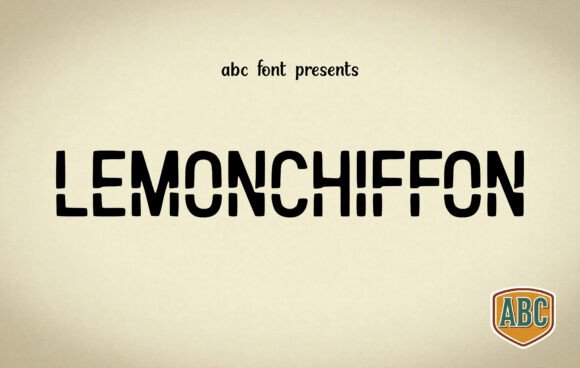 Lemonchiffon Font: A Modern Stencil Display for Bold Branding
