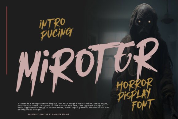 Miroter Horror Brush Font for Bold Craft Projects