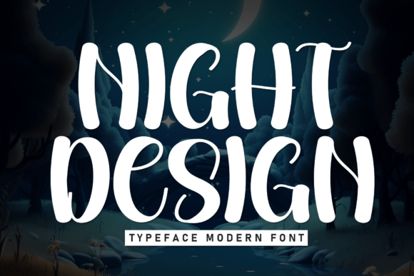 Night Design Font: A Whimsical Display Typeface Review