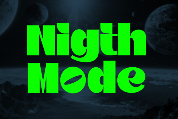 Night Mode: A Futuristic Display Font Review