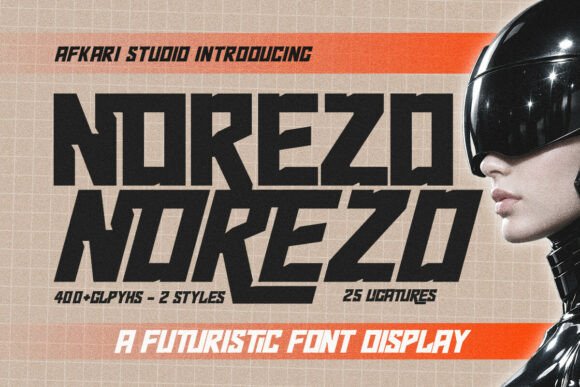 Norezo: A Futuristic Display Font for Modern Editorial Design