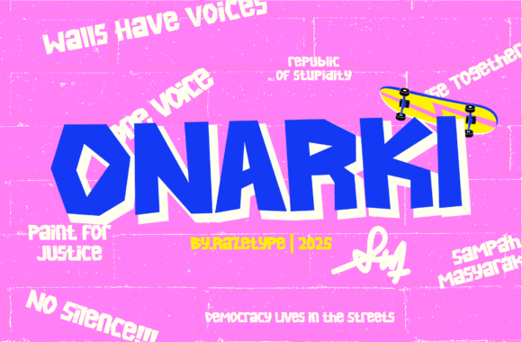 Onarki: A Bold Display Typeface for Urban Editorial Design
