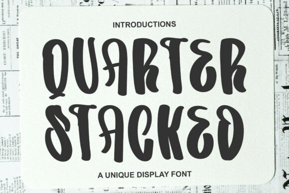 Quarter Stacked Font for Elegant Branding