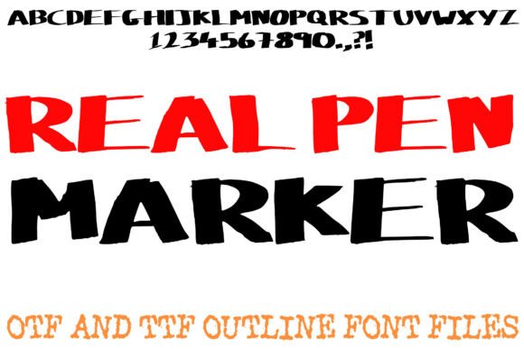 Real Pen Marker Font for Handmade Brands