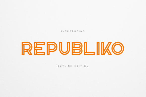 Republiko Outline: A Modern Display Font for Editorial Design