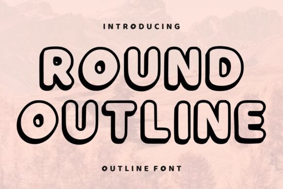 Round Outline Font for Crafters & Sellers
