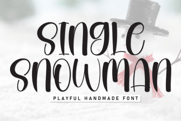 Single Snowman Typeface for Elegant Editorial Design