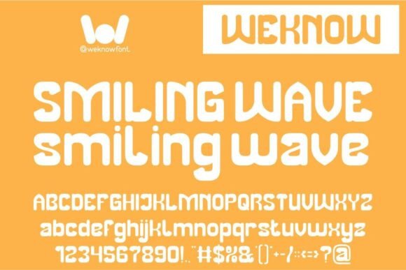 Smiling Wave: A Retro Display Font for Bold Logos